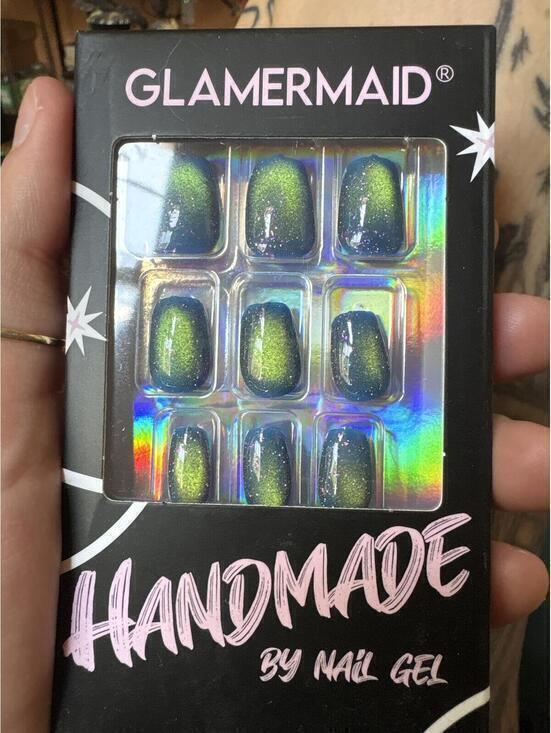 Other - Glamermaid Press-on Nails! Cat Eye/Teal Mirage (Handmade)